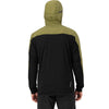 Fern/Black back, on model, hood up