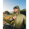 Fern/Black, worn in the outdoors, hood up