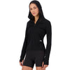 Black, hood up