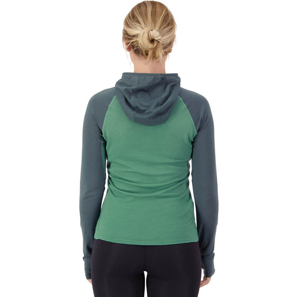 Deep Jade/Dark Cypress back, on model