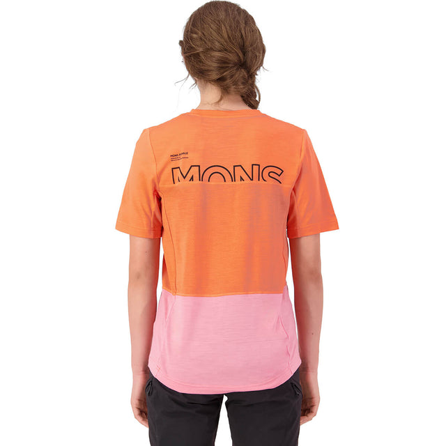 Sun Orange/Flamingo back, on model