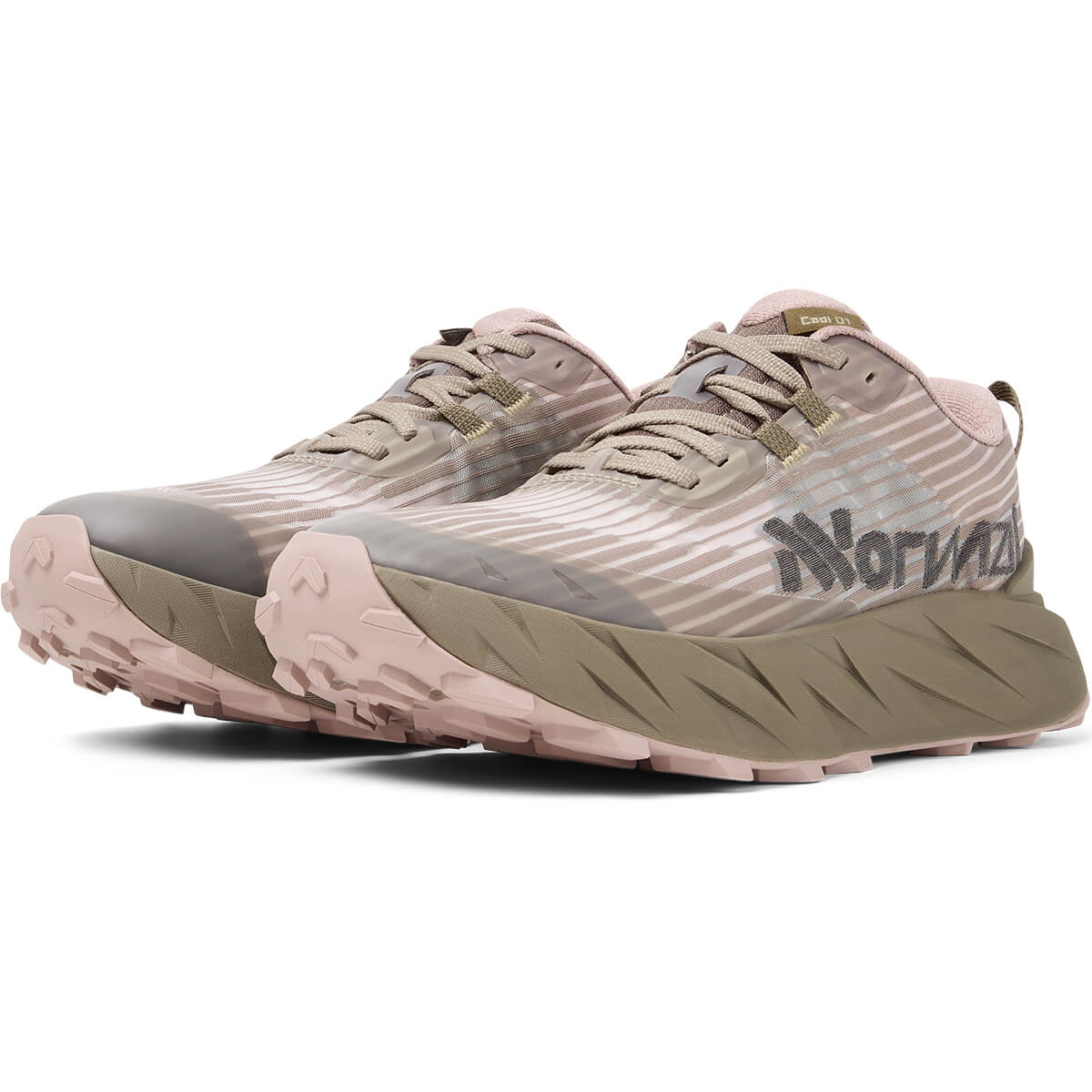 Brown/Pink pair, 3/4 left