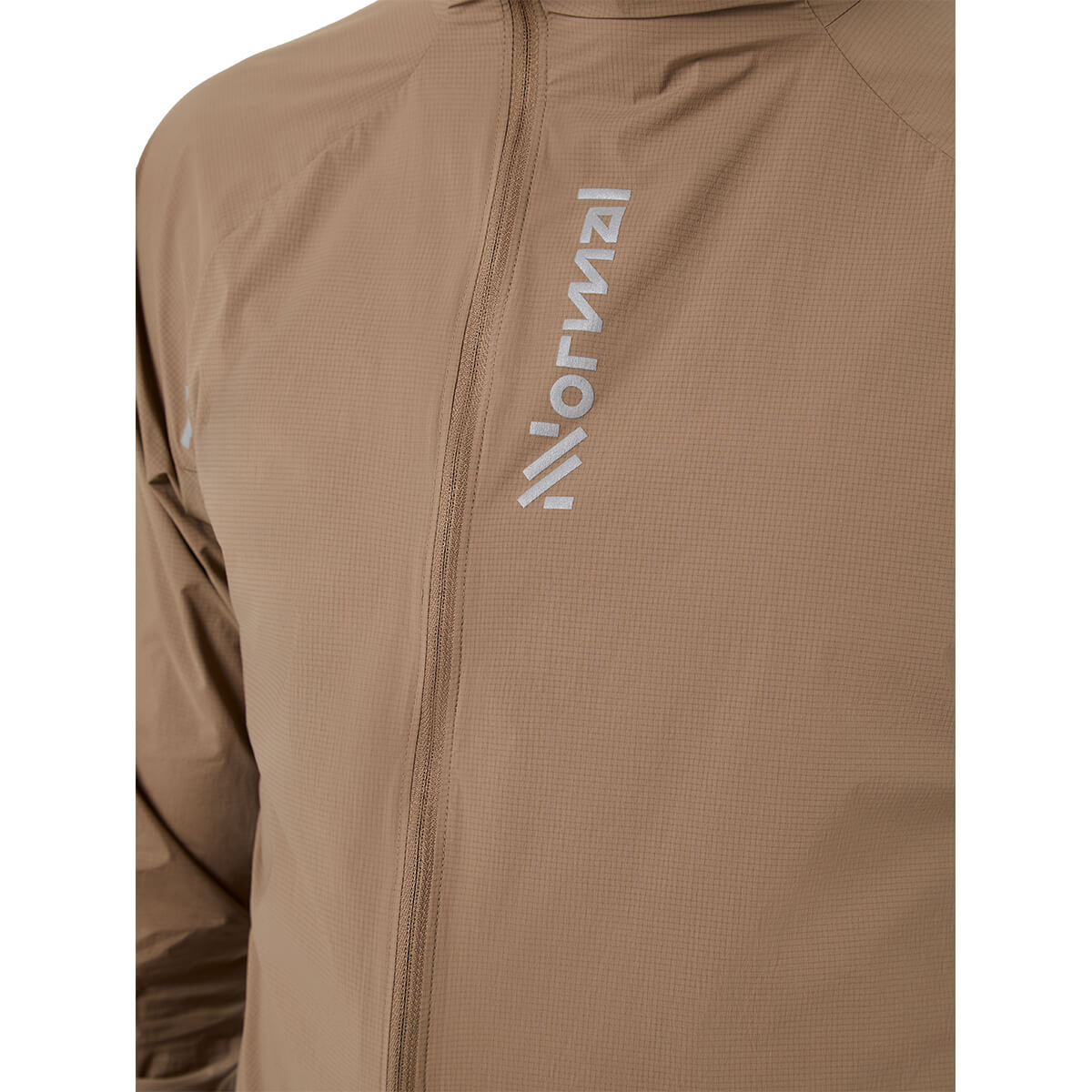 Light Brown zip and chest logo detail