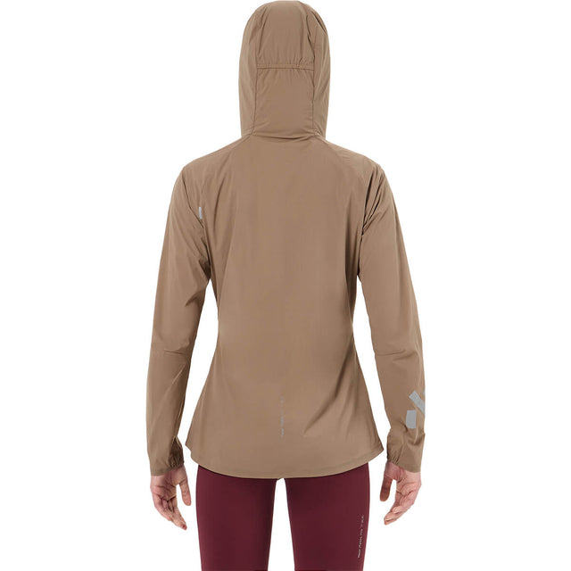 Light Brown back, on model, hood up