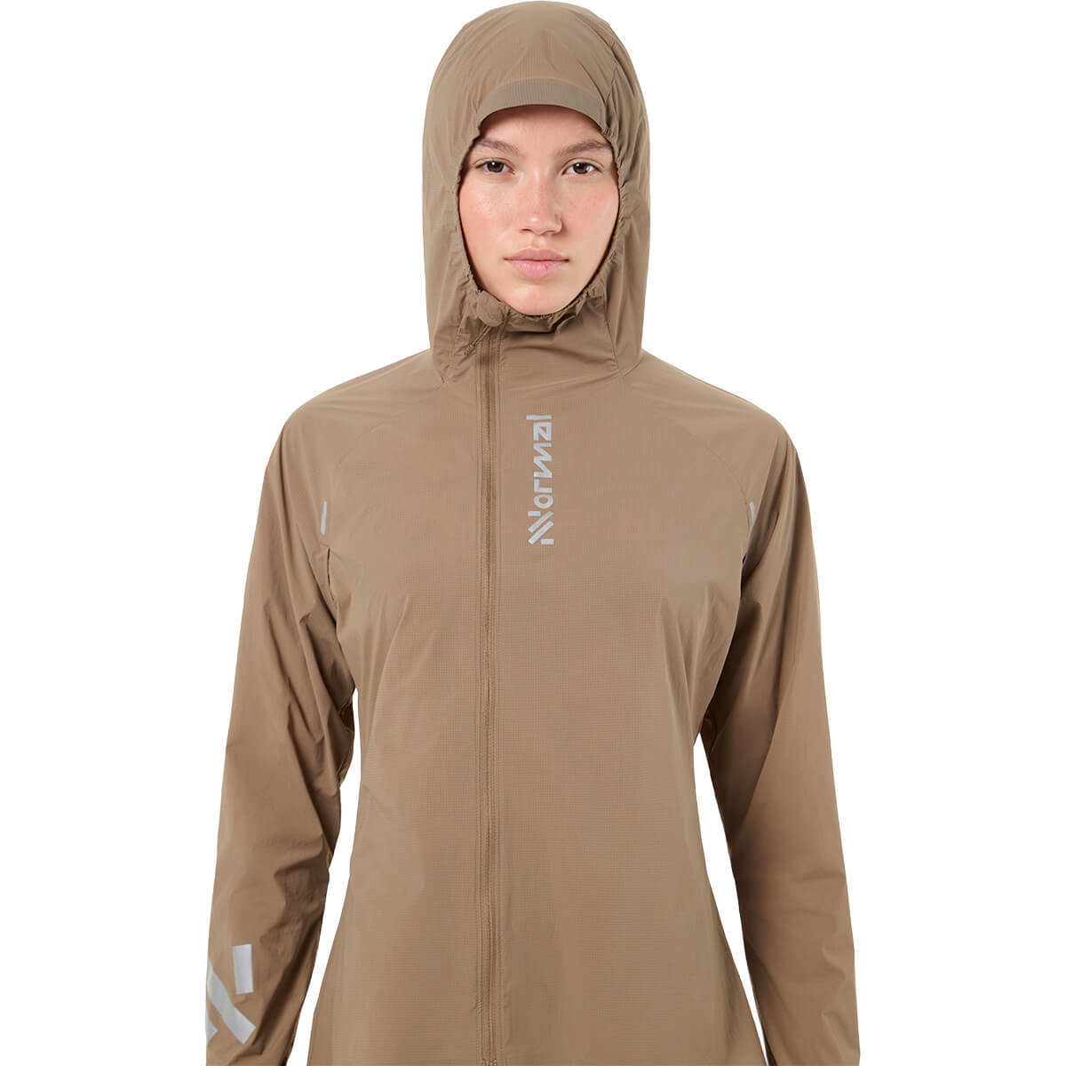 Light Brown on model, hood up