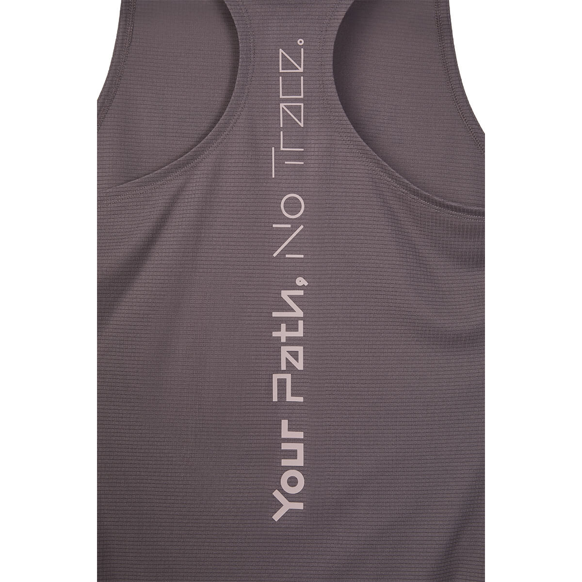 Purple back print detail