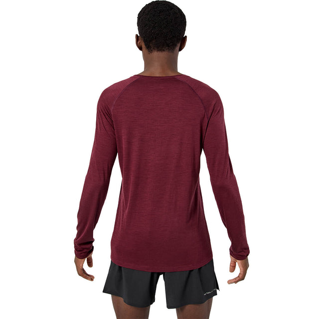Burgundy back, on model