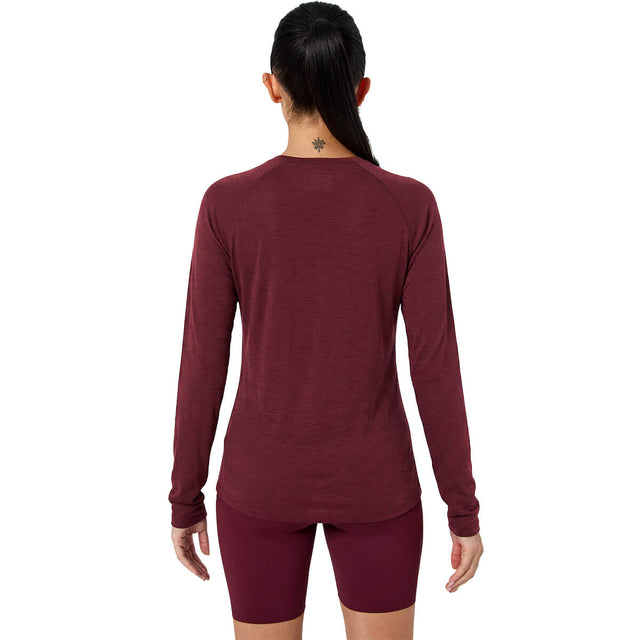 Burgundy back, on model