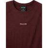 Burgundy chest and neckline detail