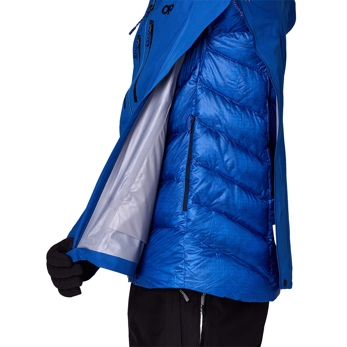 Two-way side zip