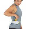 Dawn Blue, right side pocket in use