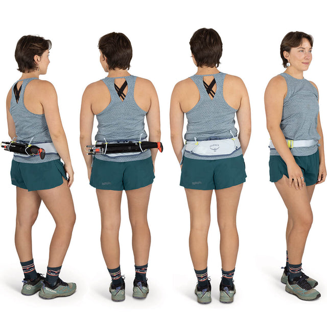 Dawn Blue on female model, various views
