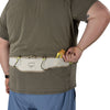 Sandy Grey, right side pocket in use