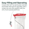 Slide-Seal™ opening and compact bite valve for easy filling and operating