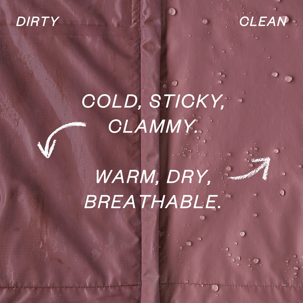 Clean vs dirty jacket
