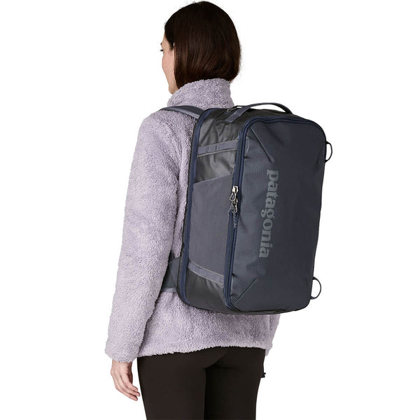 Smolder Blue w/Forge Grey carried on back by female model