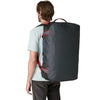Smolder Blue w/Amanita Red carried by male model as backpack