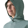 Hood with button closure