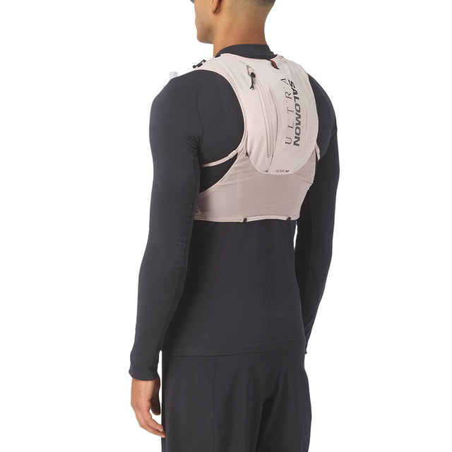 Goat/Black worn by model, 3/4 back view