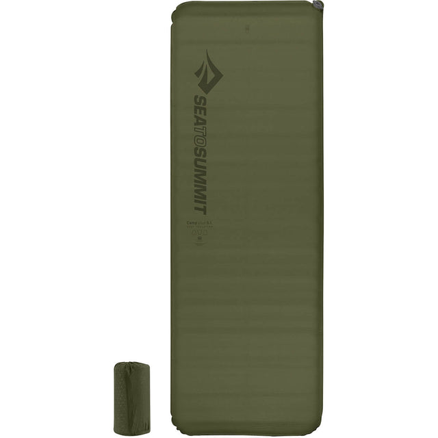Rectangular Wide, top view beside packed mat