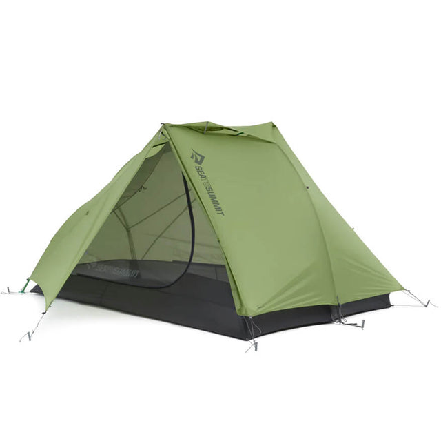 Pitched with nearest fly door  (opposite side of previous image) and vent open