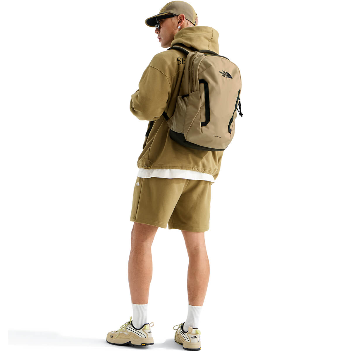 Khaki Stone/New Taupe Green/Bottle Green, worn on back by male model