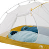 Canopy shown in use with sleeping bags