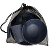 Blue set stowed in mesh bag