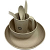 Beige set stacked, 3/4 top view