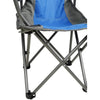 Blue, cross-brace frame