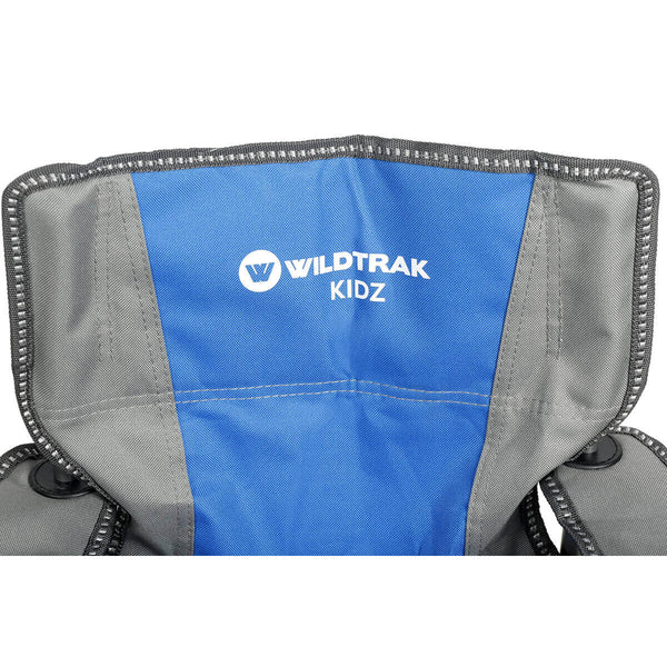 Blue, front of backrest