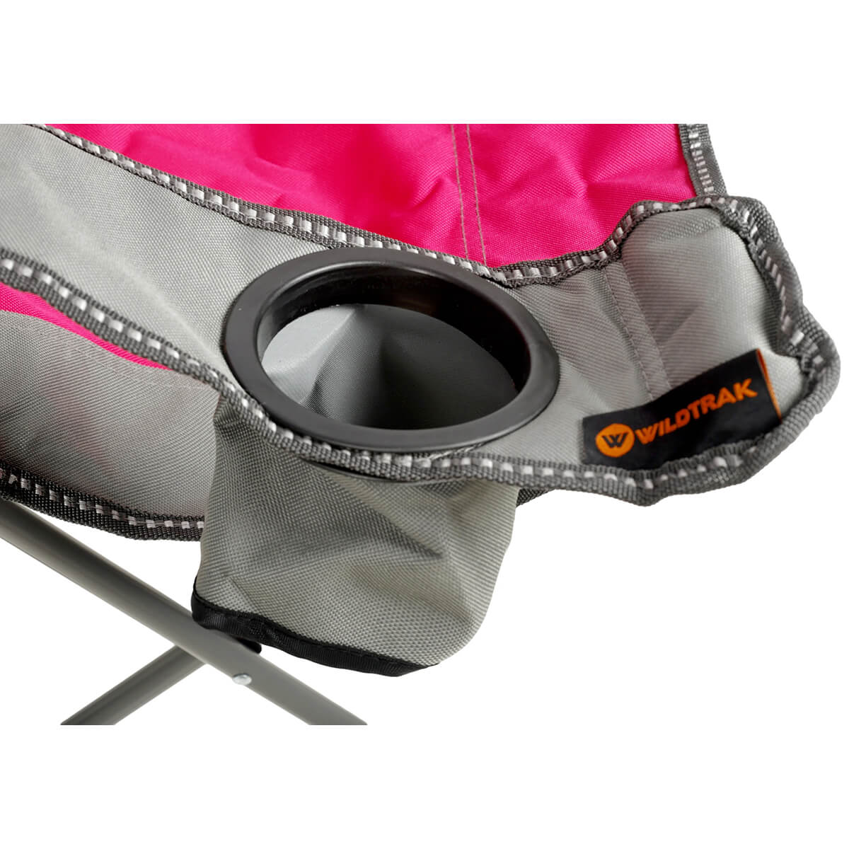 Pink, detail of drink holder in right armrest
