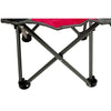 Pink, cross-brace frame and foot detail