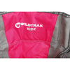 Pink, fabric detail and logo on backrest