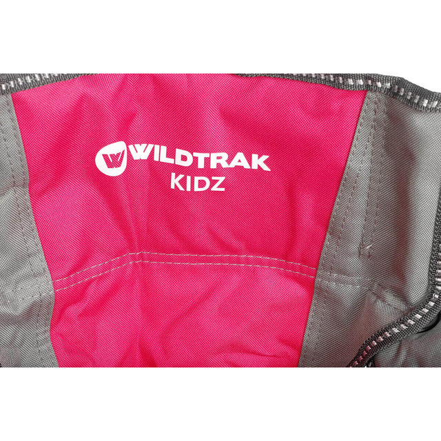 Pink, fabric detail and logo on backrest