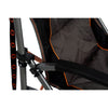 Detail of where back of arm and frame meet