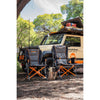 Side by side with the Cheynes Solid Arm Chair High Back in the outdoors