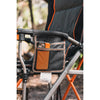 Side pockets in use to stow phone