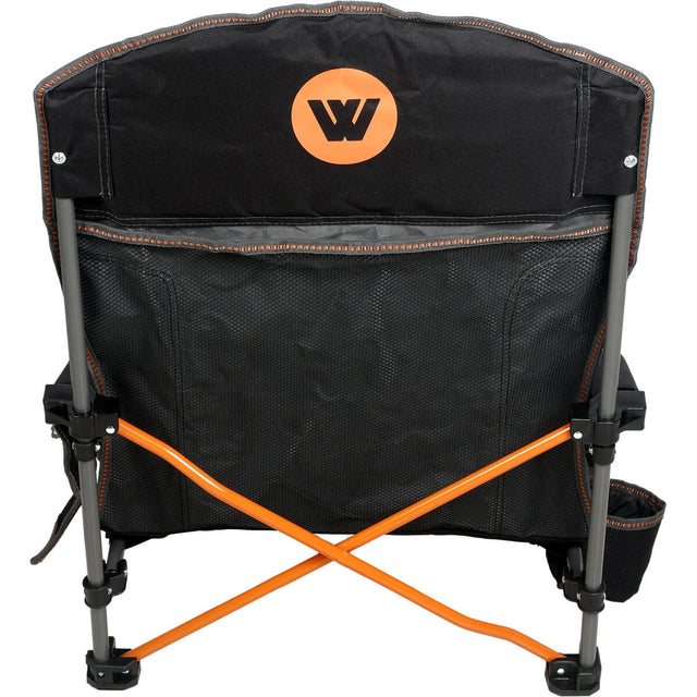 Back view showing back mesh pocket