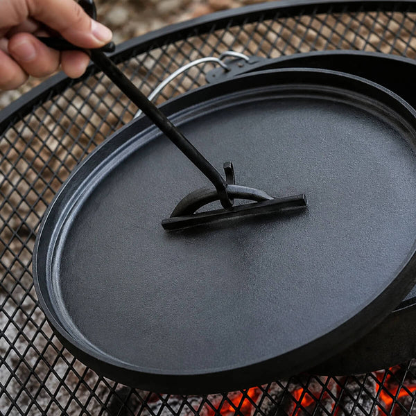 In use to lift lid off a camp oven