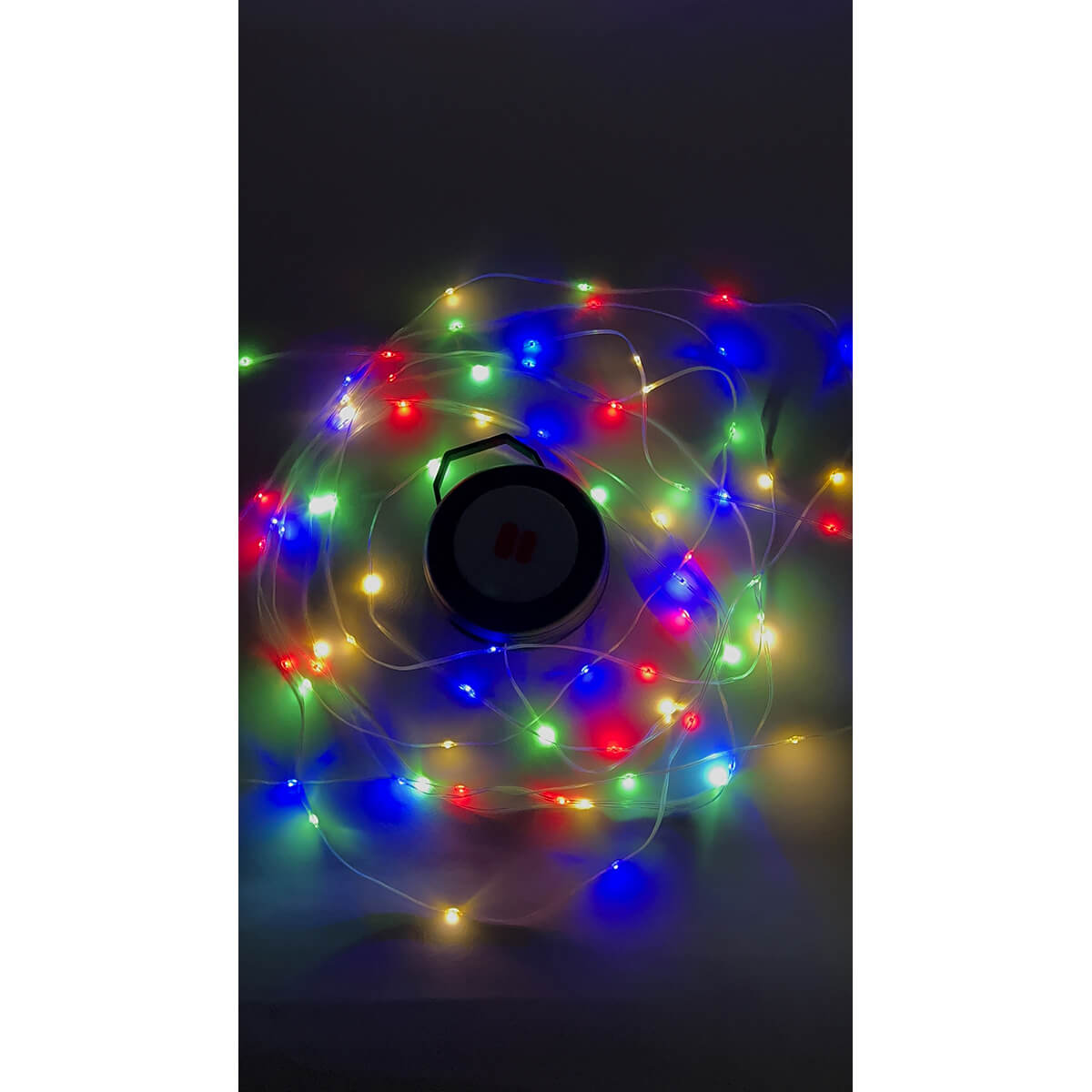 String lights on, lantern off