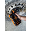 Air compressor in use on vehicle tyre