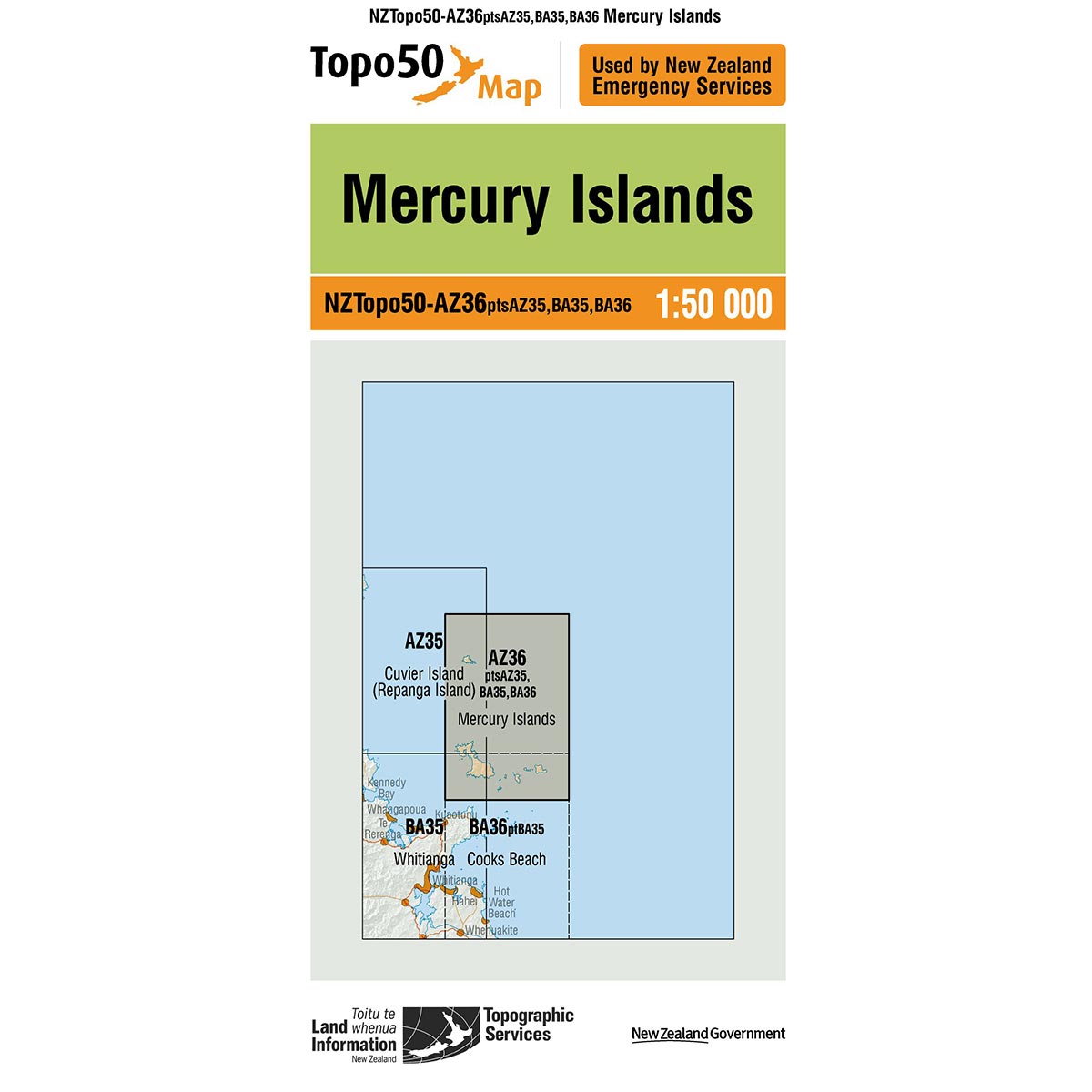 Topo50 AZ36 Mercury Islands
