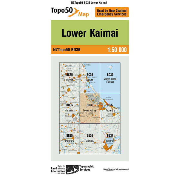 Topo50 BD36 Lower Kaimai