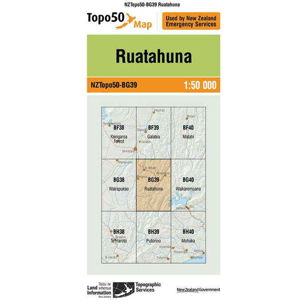 Topo50 BG39 Ruatahuna