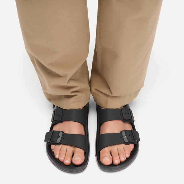 Apex Black on male model, top view