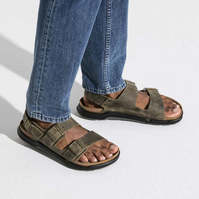 Milano Crosstown Oiled Leather Men's Sandals