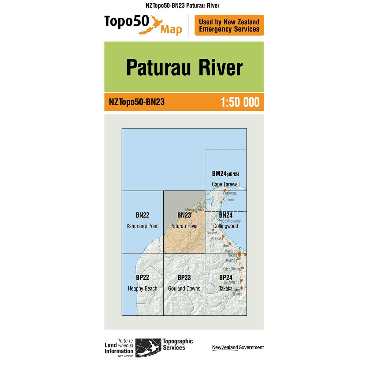 Topo50 BN23 Paturau River