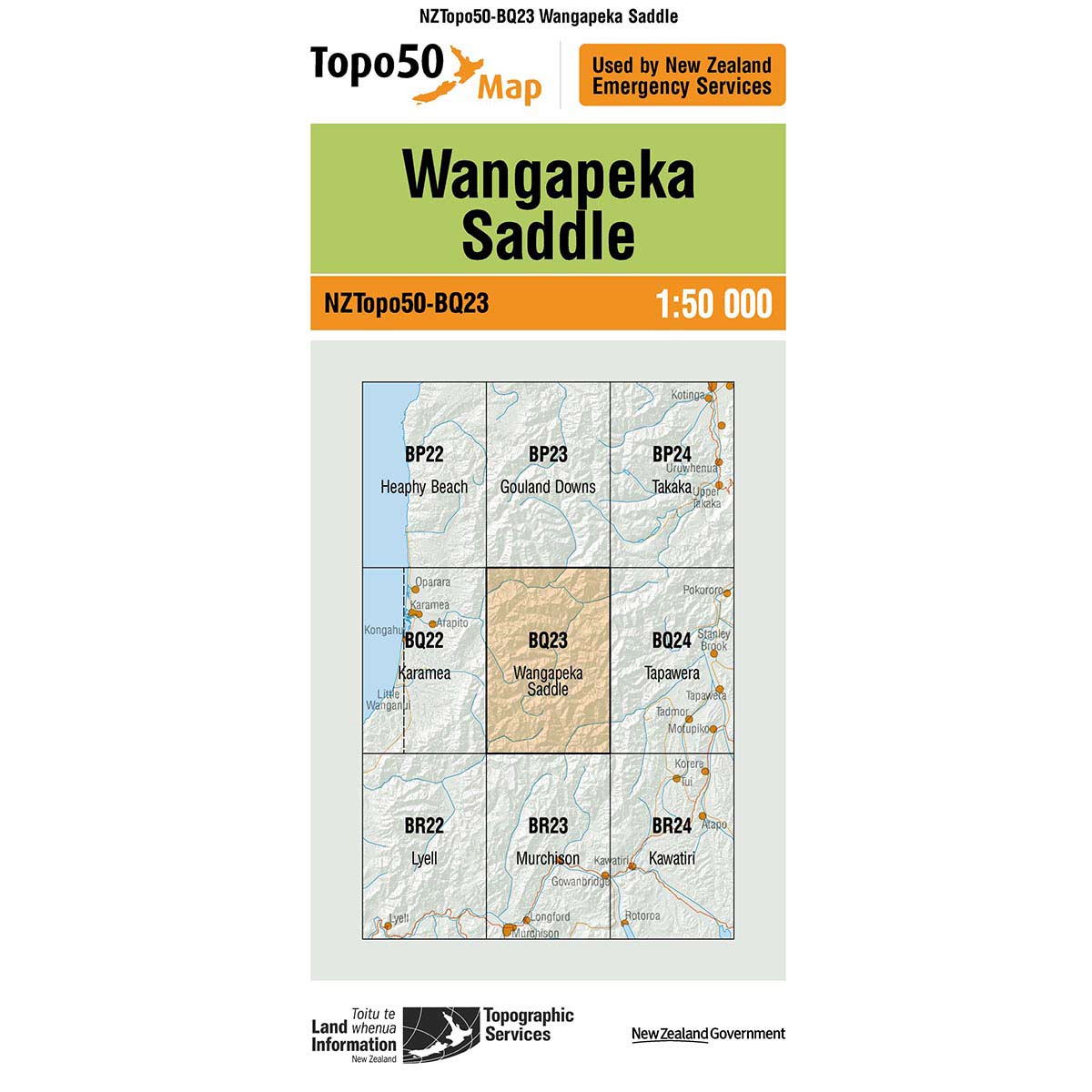 Topo50 BQ23 Wangapeka Saddle