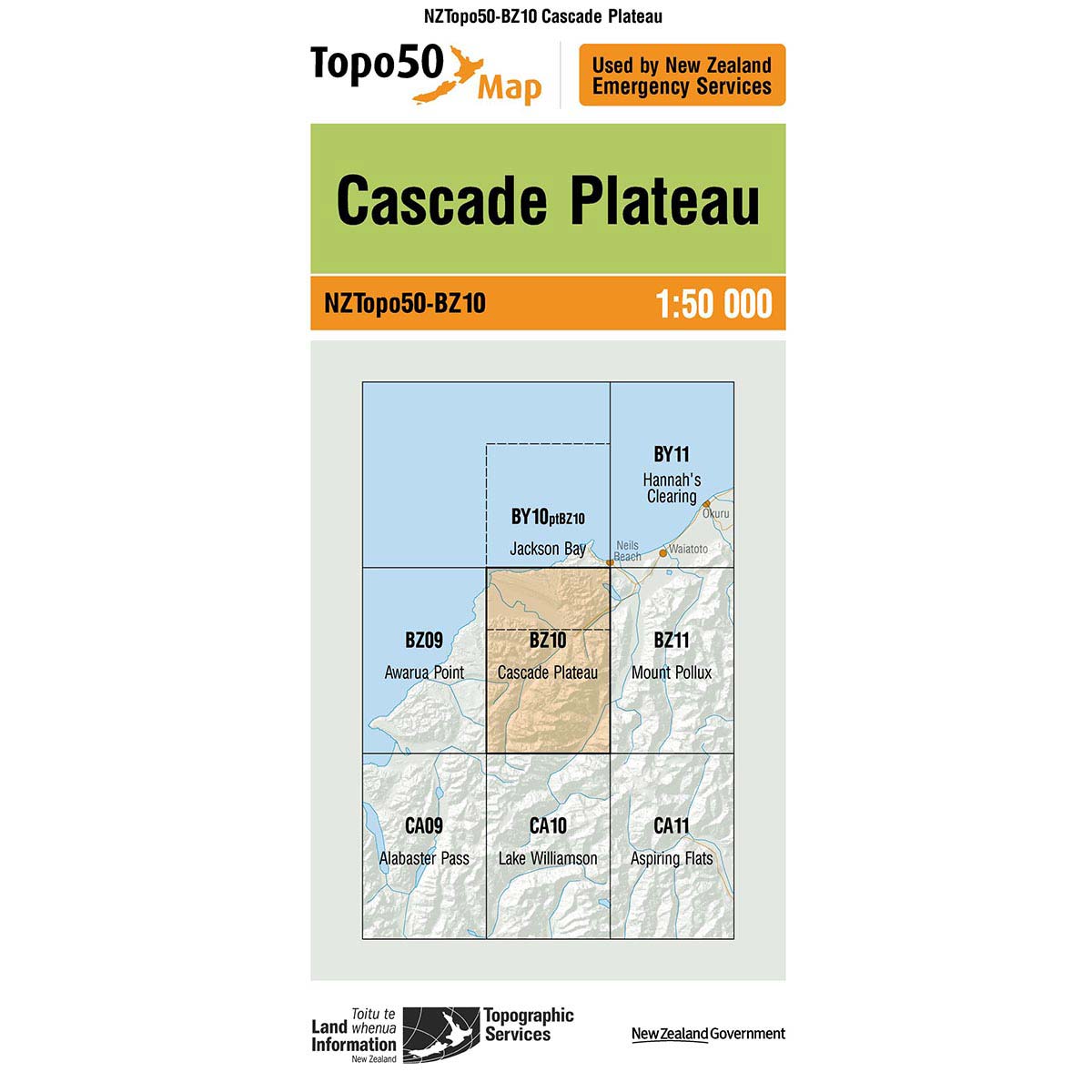 Topo50 BZ10 Cascade Plateau
